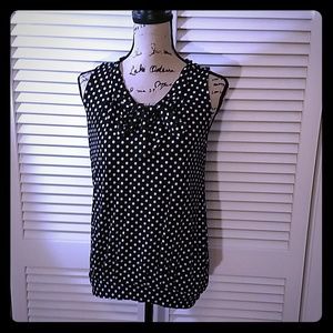 Donating soon Talbots Sleeveless Polkadot Top